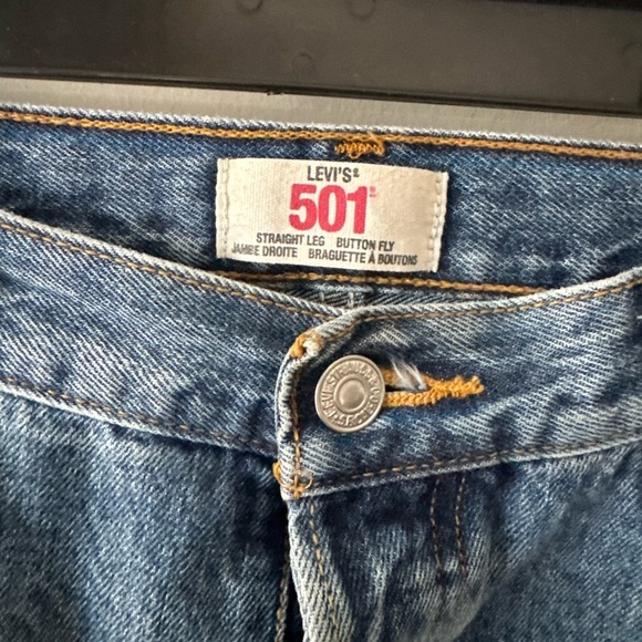 LEVI’S 501 ORIGINAL FIT MEN'S JEANS STRAIGHT LEG BUTTON FLY 38x30 - Picture 3 of 5